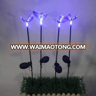 OEM supplier colorful color changing garden lamp decoration stake LED solar flower light