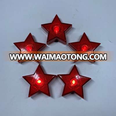 Factory price customized LOGO star shape outdoor warning safety flashing LED bike light